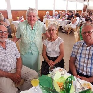 Piet Schoombie, Stienie Geldenhuys, ElsabÃ© Schoombie en ds Dirk van Dyk